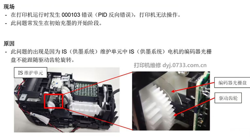 爱普生打印机致命错误000103