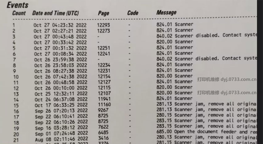 奔图824.01错误代码